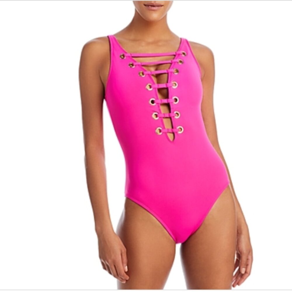 Ring Me up One Piece Lace Down Ring Front Swimsuit